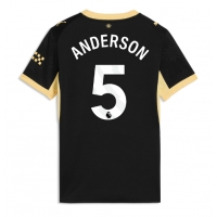 Camisa de Futebol Manchester City Elliot Anderson #5 Equipamento Secundário Mulheres 2026-27 Manga Curta